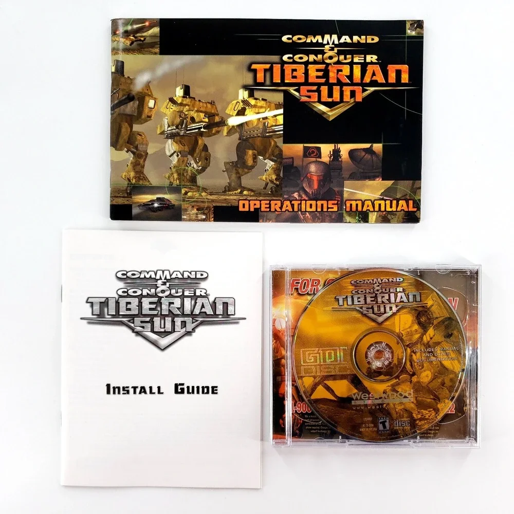 Command & Conquer: Tiberian Sun (PC, 1999) w/ Manual & Install Guide Mint Discs